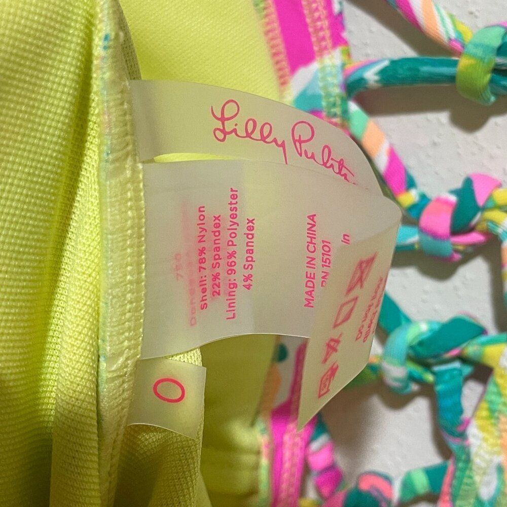 Lilly Pulitzer Size 0 Isle Lattice One Piece Swimsuit Swim Suit Shady Lady Palm - Picture 11 of 11